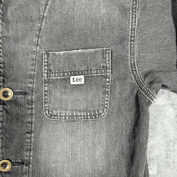 Lee Denim Jacket Long Sleeve Button Down Size S Casual Wear Gray Comfortable - Picture 4 of 6